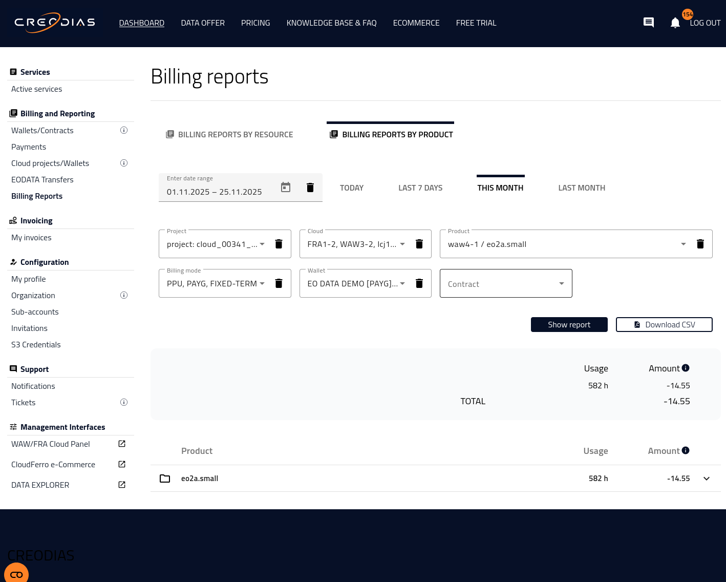 Billing Reports on Creodias — Creodias New 0.0.1 documentation